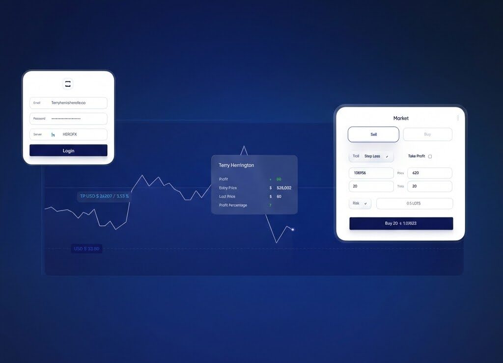 HeroFX Trading App Dashboard